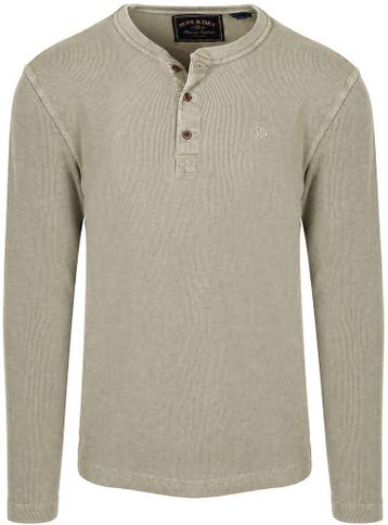 Superdry Trui Henley Waffle Groen maat Maat 52/54 (L) Heren, Verzenden