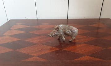 P. Chenet - Beeld, everzwijn - 4 cm - Brons, Antiek en Kunst