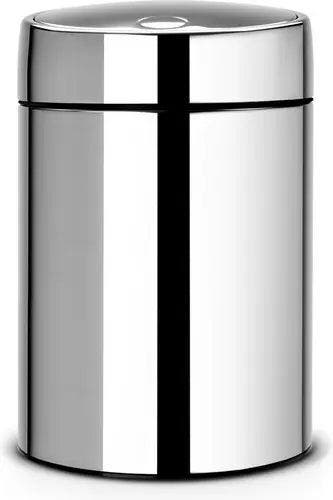 Brabantia Slide Bin Prullenbak - 5 L - Brilliant Steel, Verzenden