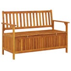 vidaXL Tuinopbergbank 120 cm massief acaciahout, Verzenden, Nieuw