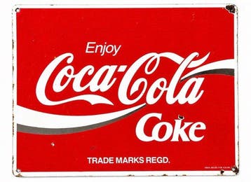 Coca-Cola - Enjoy Coca-Cola Coke - Emaille bord - Emaille