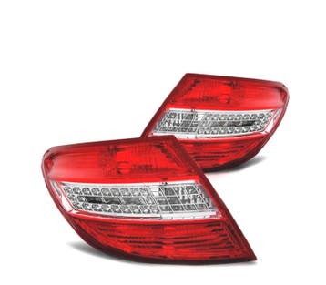 FEUX ARRIÈRE MERCEDES W204 07-10 LIMOUSINE LED ROUGE, Verzenden