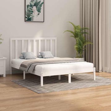vidaXL Bedframe massief hout wit 160x200 cm, Verzenden
