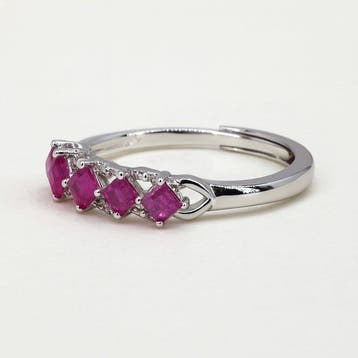 Sans prix de réserve - Bague Plaqué or Rubis - Topaze -, Bijoux, Sacs & Beauté