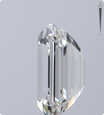 1 pcs Diamant (Natuurlijk) - 0.91 ct - Smaragd - I - VS1 -