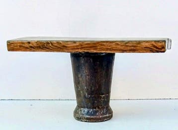 Salontafel - hout en ijzer - Industrieel tafeltje
