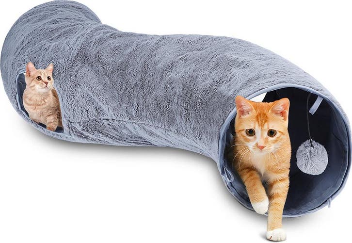 Kattentunnel - Kattenspeelgoed - Kattenspeeltjes - Grijs - N, Dieren en Toebehoren, Kattenspeelgoed, Nieuw, Verzenden