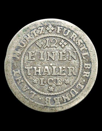 Allemagne, Brunswick-Wolfenbüttel 1/12 Thaler 1695, ICB,