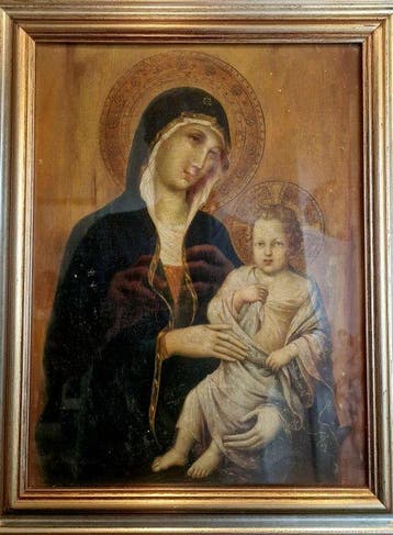 Italiaanse school (XIX) - Madonna in Maestá, da Duccio di