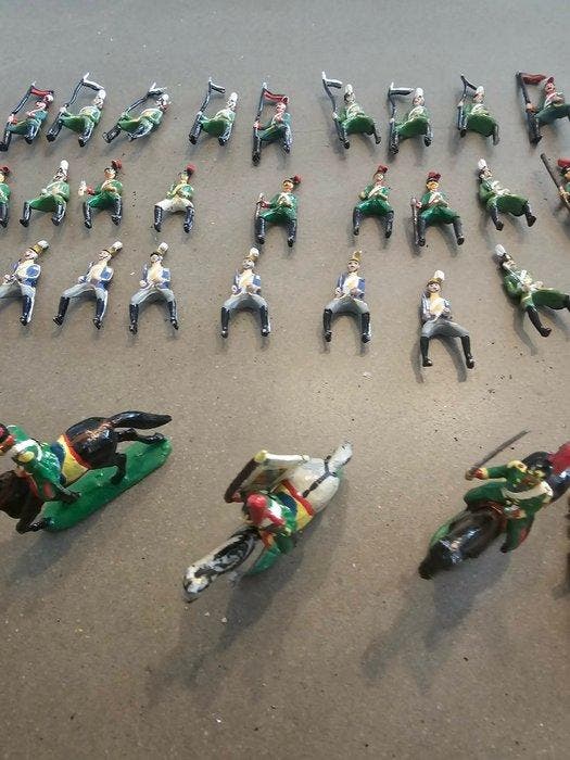 Figuur - 36 Reiter und 3 Pferde (39) - Tin, Kinderen en Baby's, Speelgoed | Overig