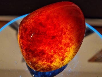 Amber Gepolijste - Hoogte: 40 mm - Breedte: 30 mm- 208 g -