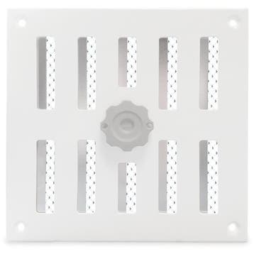 Aluminium afsluitbaar schuifrooster opbouw 155 x 155mm - WIT, Verzenden