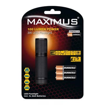 Maximus LED Zaklamp 3W - Rampready, Caravans en Kamperen, Zaklampen, Nieuw