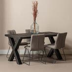 Mangohouten Eettafel Rechthoek Cedric 260x100 cm (6cm) Zwart, Verzenden