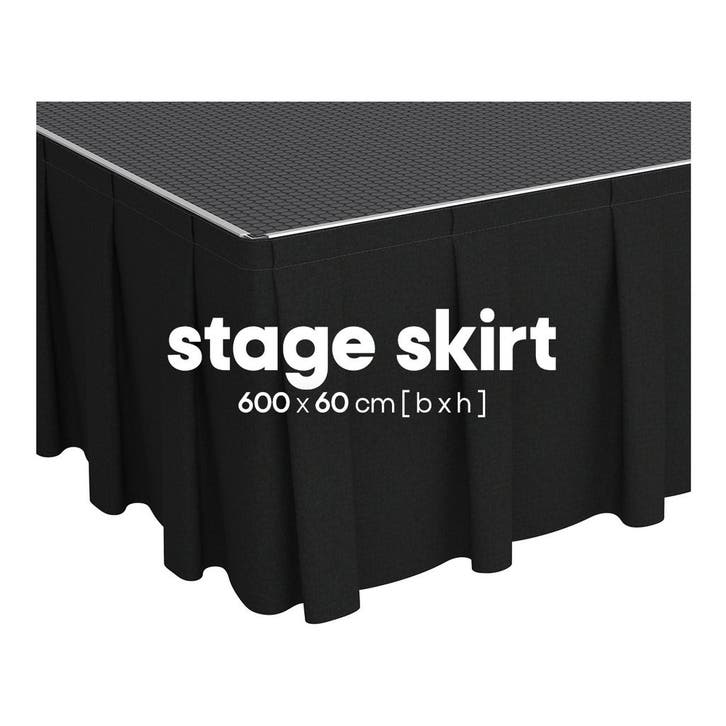 FORTEX Podiumrok geplooid 6m (b) x 60cm (h) MCS 350 g/m², Muziek en Instrumenten, Licht en Laser, Verzenden