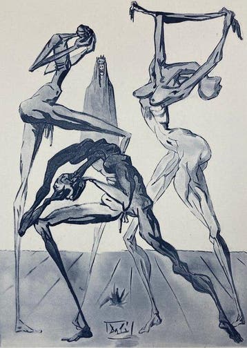 Salvador Dali (1904-1989) - The Sodomites - La Divine