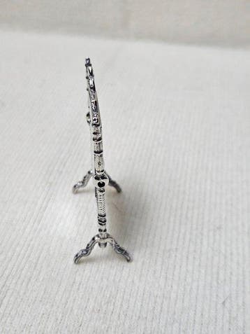 onbekend - Beeldje - Zilveren miniatuur spiegel - .835, Antiek en Kunst