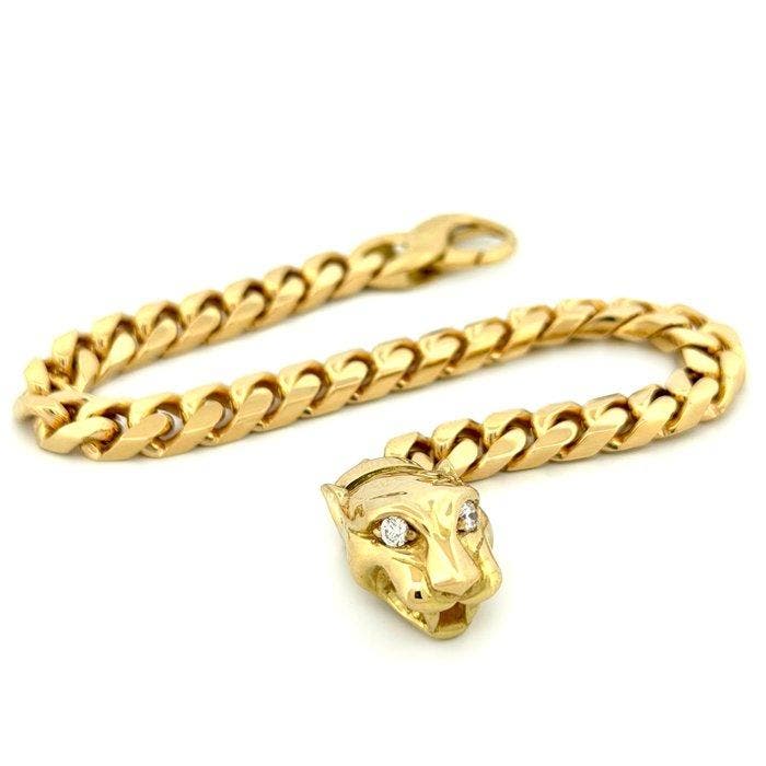 Vieri - Armband - Pantera - 18 karaat Geel goud Diamant, Bijoux, Sacs & Beauté, Bracelets