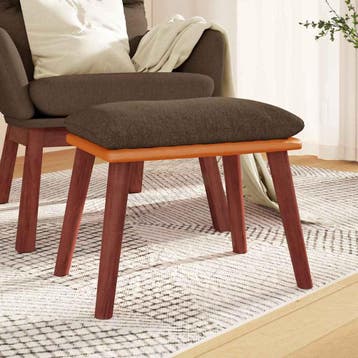 vidaXL Voetenbank 45x29,5x35 cm stof en kunstleer bruin, Huis en Inrichting, Verzenden, Nieuw