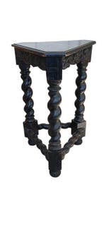 Pedestal, stand or gueridon table - Barley twist legs -