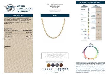 Halsketting - 18 karaat Geel goud - 8.07ct. tw. Diamant