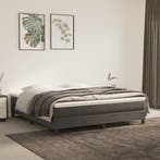 vidaXL Boxspring bed 180x200 cm fluweel donkergrijs, Huis en Inrichting, Slaapkamer | Bedden, Verzenden, Nieuw