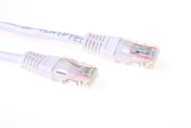 ACT 1m Cat5e UTP Wit Nieuw, Informatique & Logiciels, Pc & Câble réseau, Enlèvement ou Envoi
