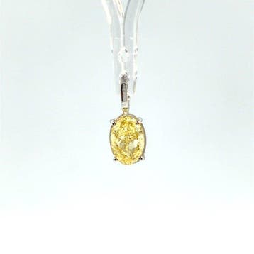 Zonder minimumprijs - Hanger - 14 karaat Witgoud - 1.03ct., Handtassen en Accessoires, Antieke sieraden