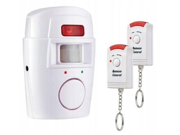Veiling - 2X draadloos bewegingsmelderalarm + 2 sleutelhange, Bricolage & Construction, Systèmes d'alarme