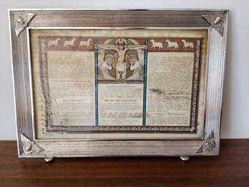 Cartagloria centrale - 37 x 23 cm - Glas, Papier, Metaal,