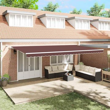 vidaXL Elektrisch zonnescherm met led en sensor 6 x 3 m, Tuin en Terras, Verzenden, Nieuw