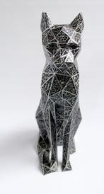 hozE - Sculpture, erkoJ (Cat) - 27 cm - Résine