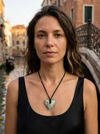 24 karaat - Murano-glas, Geel goud - Ketting met hanger -