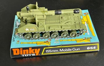 Dinky Toys 1:43 - Modelauto - 155mm Mobile Gun No 654 No, Nieuw