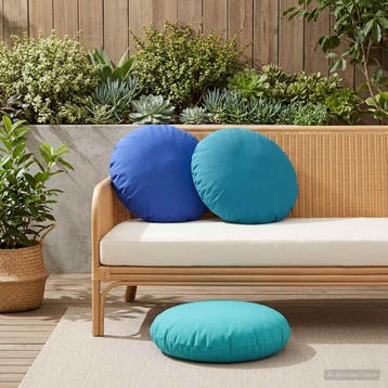 vidaXL Kussensloop 6 pcs HEERLEN Lichtblauw Ø 60 cm, Verzenden, Nieuw
