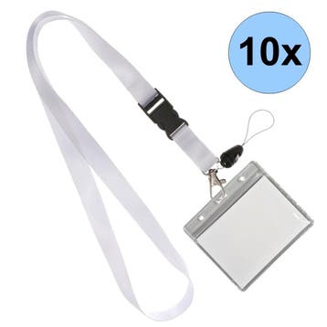 Fako Bijoux - Keycord + Badgehouder Plastic XL -, Verzenden