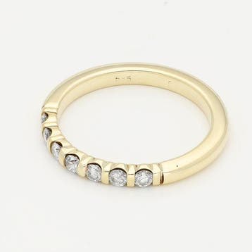 Ring - 14 karaat Geel goud Diamant (Natuurlijk)
