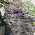 vidaXL Watervaloverlaat met RGB LEDs 30 cm roestvrij staal, Tuin en Terras, Verzenden, Nieuw