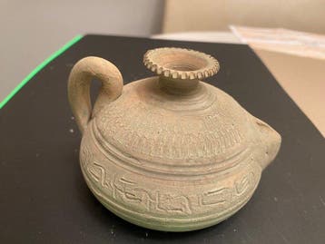 Islamitische aardewerken olielamp Terracotta Lantern - 7 cm