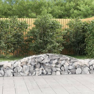 vidaXL Schanskorven 9 st gewelfd 400x50x40/60 cm, Tuin en Terras, Verzenden, Nieuw