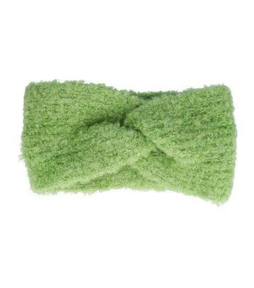 Haarband Twist 10cm – Soft 8% Wol – Gebreide Stof – Groen