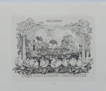 plm. 125 exlibris / kleingrafiek, Duitse kunstenaars -