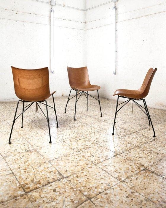 Kartell - Philippe Starck - Stoel (3) - P/Wood - Es met, Antiquités & Art, Antiquités | Meubles | Chaises & Canapés