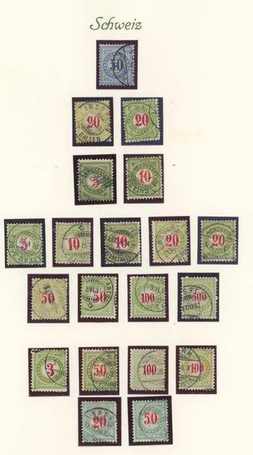 Zwitserland 1878/1938 - Verzameling Portomarken -, Gestempeld