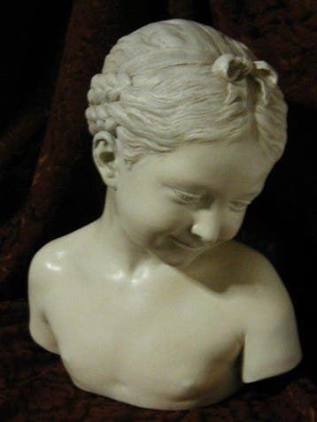 Figure - Buste de fillette- La Rieuse de Pigalle -