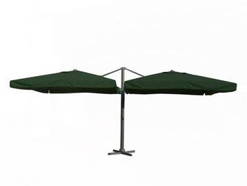 Veiling - Dubbele hangende parasol Donkergroen (2 * 300x400c