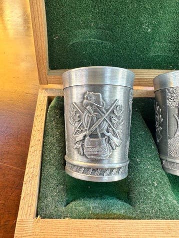 Olwe - Pewter Cacciatore Jäger - Drinkset (4) - Peltro -