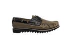 TESTONI - 8 UK - 42 IT - Boat Loafer Shoes Calf Mud / Black, Nieuw
