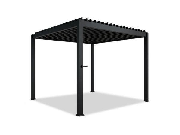 Veiling - Pergola / Lamellendak - Tahiti - 3x3 m - Antraciet, Tuin en Terras, Overkappingen, Nieuw
