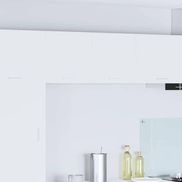 vidaXL Hangkast 2 st Wit Bewerkt hout, Maison & Meubles, Armoires | Autre, Envoi